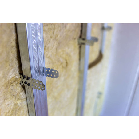 1 x U-förmiger Kleiderbügel für 60-mm-Profile Verzinkt