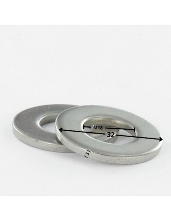 1 x Scheiben/Unterlegscheibe Flach M18x32x3 Z...