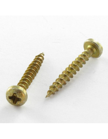1 x Spanplattenschraube Rundkopf Pozi 4,5X25...