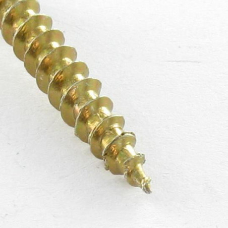 1 x Spanplattenschraube Rundkopf Pozi 4,5X25 Dichromat