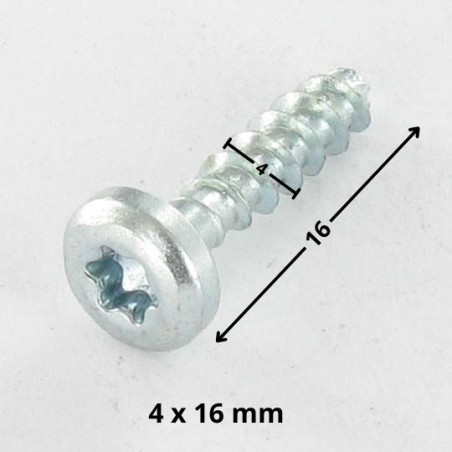 1 x Spanplattenschrauben Rundkopf T20 4X16 Ohne Nagel Verzinkt