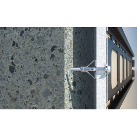 1 x Metalldübel für Gipskarton Mit Metallschrauben Sechskantkopf M8X60 Verzinkt