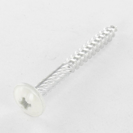 1 x Schraube Blumig Breiter Rundkopf Pozi 3 6X45 Aluminium RAL9016 signalweiß