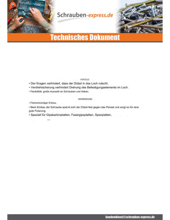 1 x Dübel Nylon 8x40 Mit Ringschraube mit...