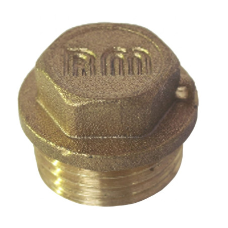 1 x Stecker (männlich) Abbildung 290 15x21 (1/2") mit Bleisiegel Messing