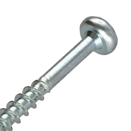 1 x Spanplattenschrauben Rundkopf Pozi N°3 6X80 Mit Gewinde 48 Verzinkt