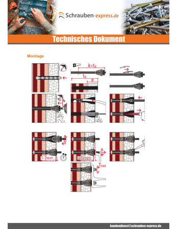 1 x Distanzmontage THERMAX Fischer 16/170 M12...