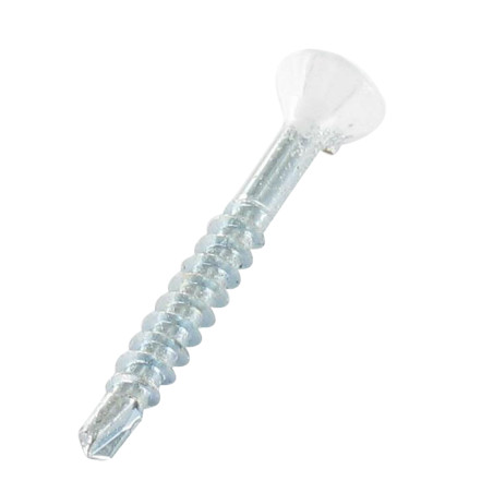 1 x Spanplattenschraube Medium Senkkopf Gezahnt T20 4X35 Mit Gewinde 24 Verzinkt RAL9010 reinweiß
