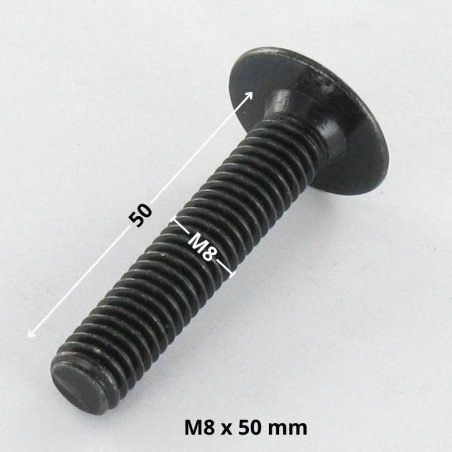 1 x Schraube Flachrundkopfschraube M8X50 Schraubenschlüssel 5 Stahl schwarz verzinkt
