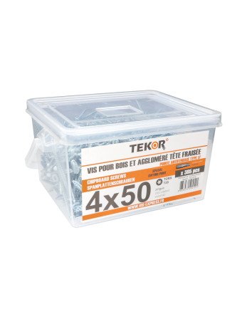 1 x Eimer 385 Spanplattenschraube 4X50 Senkkopf...