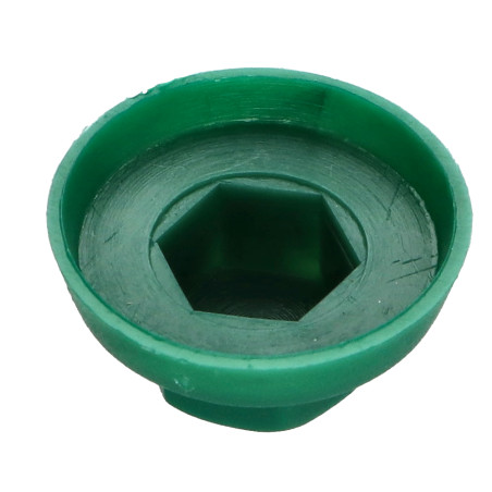 1 x Kappe Sechskantkopf Polyethylen RAL6028 für Bohrschrauben oder Blechschrauben Ø 4,8-5,5