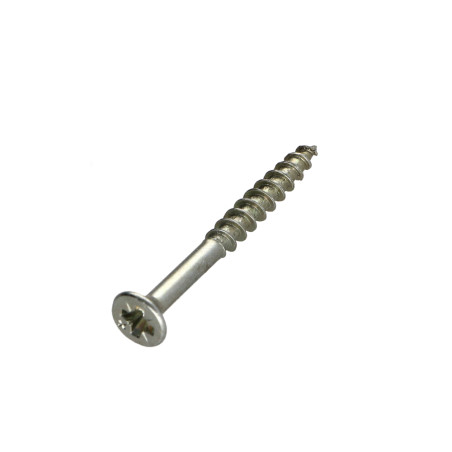 1 x Spanplattenschraube Senkkopf Pozi 3,5X35 Teilgewinde Dichromat