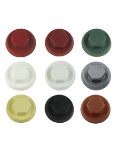 Kappe Sechskantkopf Polyethylen RAL9002 grau weiß für...
