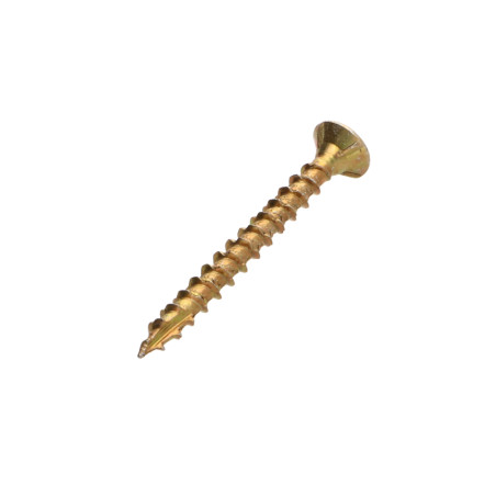 1 x Spanplattenschrauben Senkkopfschraube Pozi N°2 5X50 Gesamtgewinde cut Bohrspitze mit Typ 17 Spitze Dichromat