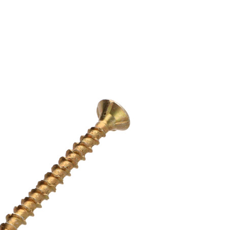 1 x Spanplattenschrauben Senkkopfschraube Pozi N°2 5X50 Gesamtgewinde cut Bohrspitze mit Typ 17 Spitze Dichromat