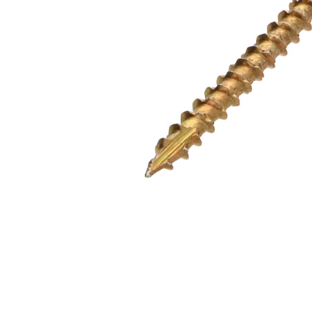 1 x Spanplattenschrauben Senkkopfschraube Pozi N°2 5X50 Gesamtgewinde cut Bohrspitze mit Typ 17 Spitze Dichromat