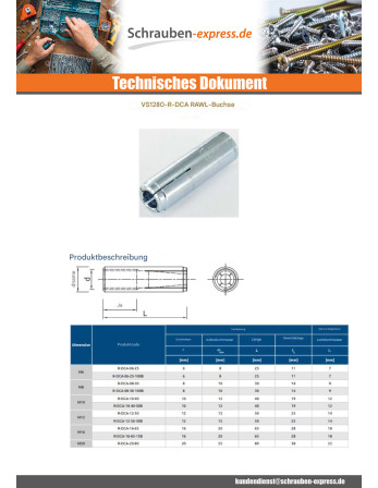 1 x Dübel Nugget RAWLPLUG Verzinkt 10x40