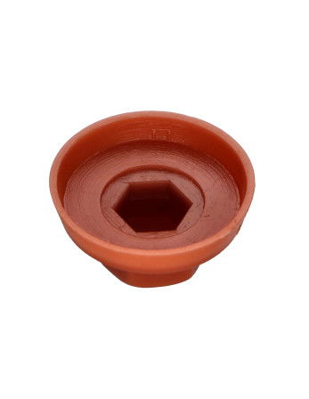 1 x Kappe Sechskantkopf Polyethylen RAL8004...