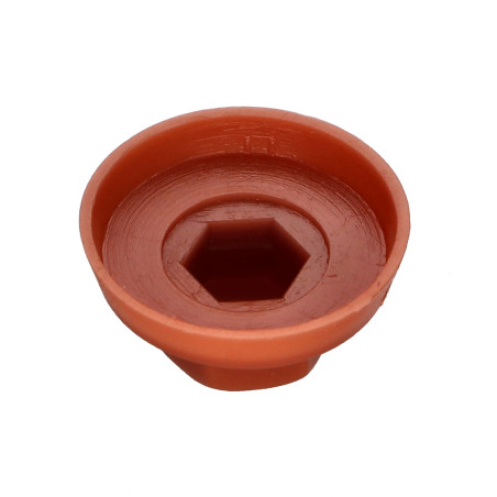 1 x Kappe Sechskantkopf Polyethylen RAL8004 kupferbraun für Bohrschrauben oder Blechschrauben Ø 6.3
