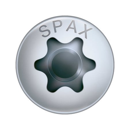 1 x Spax Holzschraube Rundkopf T-STAR+ T30 WIROX6X100 Mit Gewinde 61