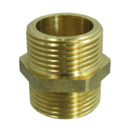 1 x Doppelnippel Flachgelenk FEIGE 280 Männlich / Männlich verstärkt 40x49 (1"1/2) Messing