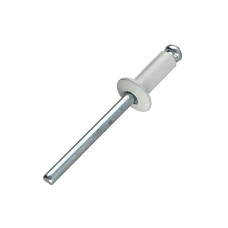 1 x Blindniete Aluminio Vástago acero 3,2 x 10 Klemmdicke 5 für 7 Standard-Rundkopf Weiß