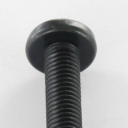 1 x Metallschrauben breitem gewölbtem kopf Pozi PZ4 M6x10 Stahl schwarz verzinkt