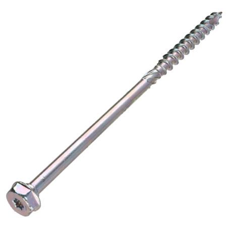 1 x Rahmenschraube tekor Sechskantkopf cut Bohrspitze mit Typ 17 Spitze 8X240 Mit Gewinde 80 T40 Verzinkt CR3 48 hbs ohne