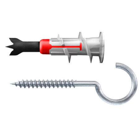 1 x Dübel DUOBLADE Fischer Mit Haken Rund