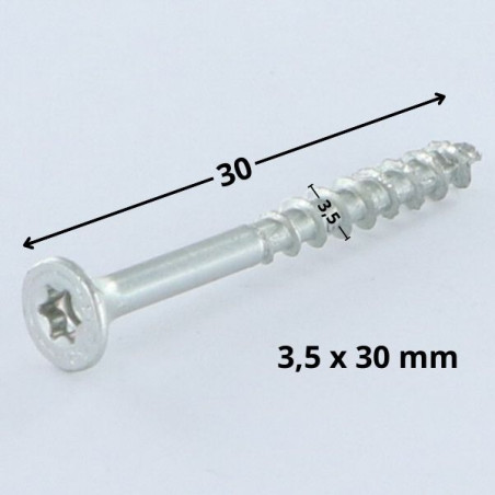 1 x Schraube Spax Senkkopf T20 3,5X30 Mit Gewinde 17 Teilgewinde WIROX
