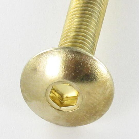 1 x Schraube Flachrundkopfschraube M6X65 Schraubenschlüssel 4 Vermessingtem Stahl