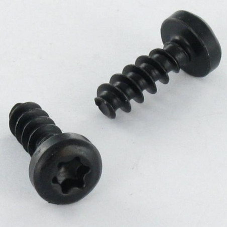 1 x Schraube für Kunststoff Zylindrischer Flachkopf T10 3x10 Stahl schwarz verzinkt Mikroschrauben