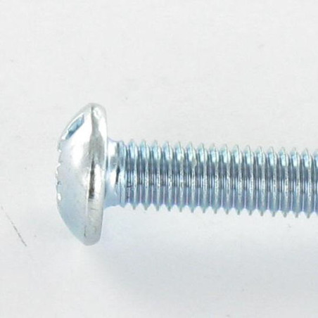 1 x Metallschrauben Kopf Flachkopf Large Pozi PZ4 / Gespalten M6x100 Verzinkt