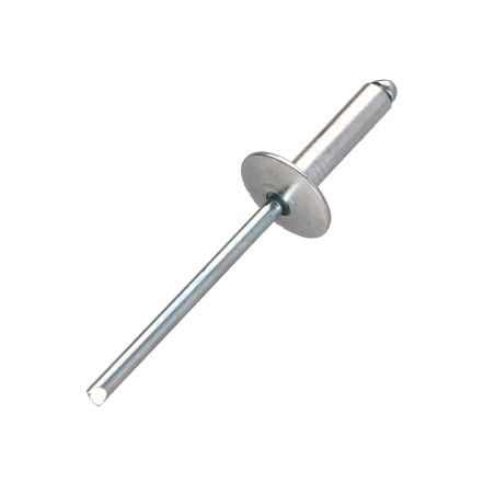 1 x Blindniete Aluminio Vástago acero 4,8 x 14 Klemmdicke 7 für 9 Extra breiter Kopf ALX