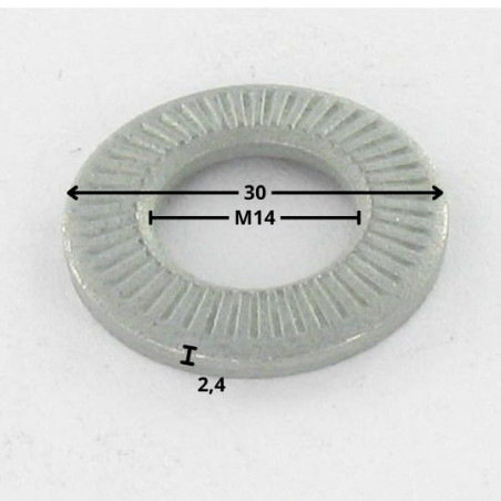 1 x Kontaktscheiben M14x30x2,4 Verzinkt Serie M (Mittel)
