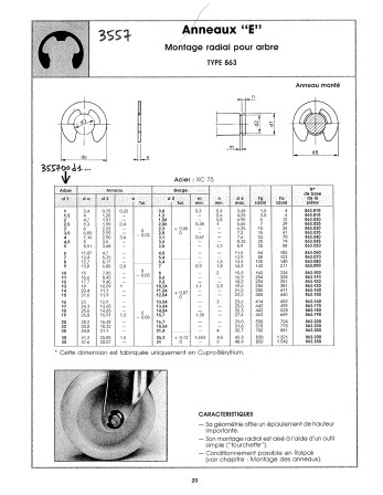 1 x Sicherungsringe TRUARC"E TYP863 Welle...