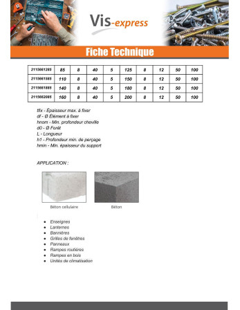 1 x Betonschraube Sechskantkopf Scheibe mit...