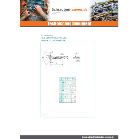 1 x Spanplattenschrauben Senkkopfschraube Gespalten 4X17 Rohstahl