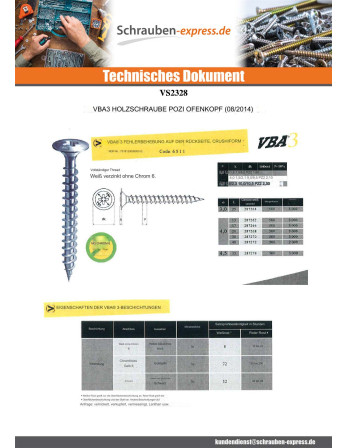 1 x Spanplattenschraube Flachrundkopfschraube...