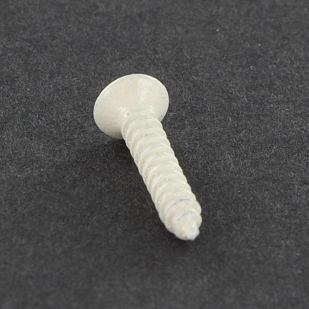 1 x Blechschraube Flacher Senkkopf Pozi 2,9 x 16 Verzinkt Weißer Lack R9003