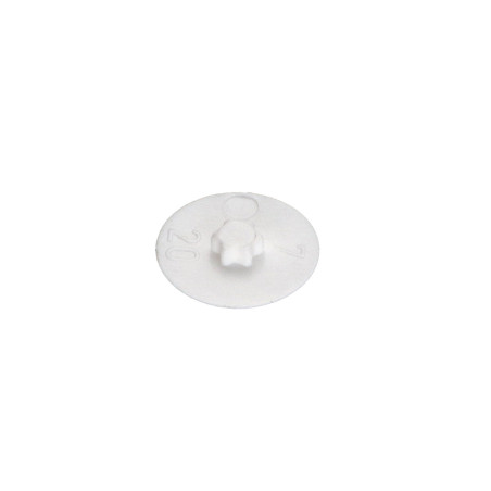 1 x Schraubenkopfabdeckung T15 Kopf-Durchmesser 12 Polyethylen RAL9010 reinweiß