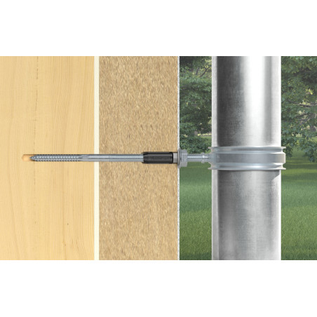 1 x Distanzmontage THERMAX Fischer 10/120 M8 Verzinkt