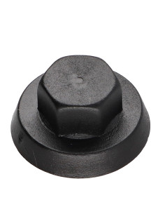 Kappe Sechskantkopf Polyethylen RAL9005 tiefschwarz für...