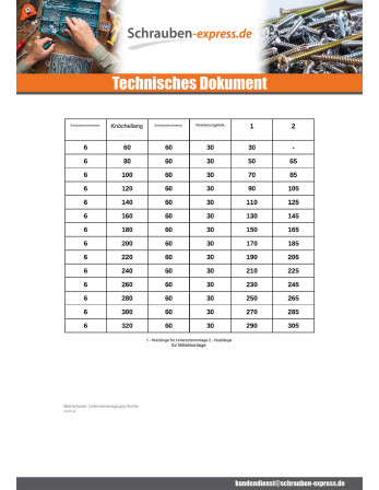 1 x Dübel Und Schraube Fischer ISOLIEREND 6H-NT...