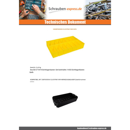 1 x FACH Klicktray M74
