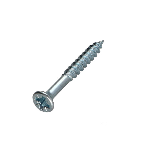 1 x Spanplattenschraube Senkkopf Pozi 6X60 Teilgewinde Verzinkt