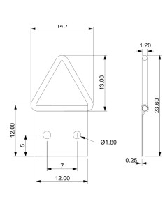Dreieckiger Bildaufhänger 12 mm Rohstahl 2