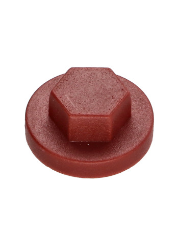 1 x Kappe Sechskantkopf Polyethylen RAL8012...