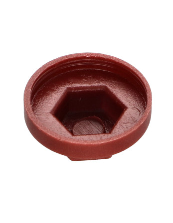 1 x Kappe Sechskantkopf Polyethylen RAL8012...