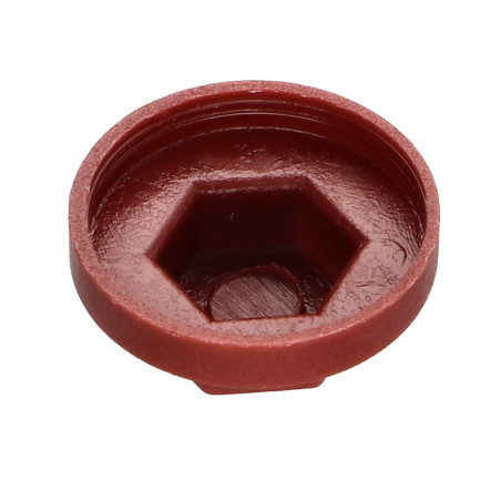 1 x Kappe Sechskantkopf Polyethylen RAL8012 rotbraun für Bohrschrauben oder Blechschrauben Ø 6.3